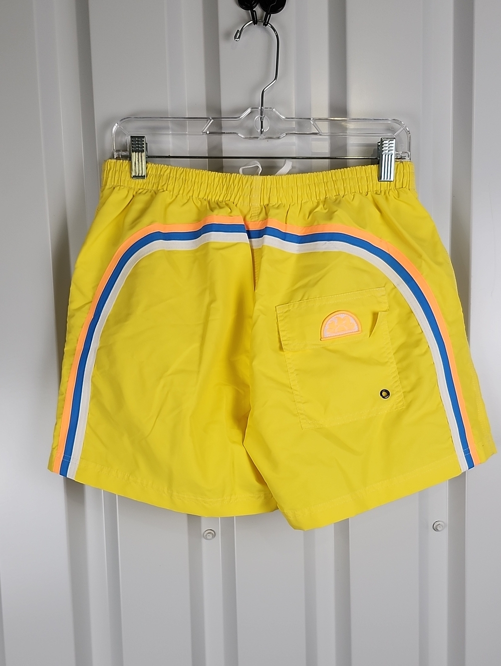 Sundek Vintage Bright Yellow Swim Trunks Sample Medium Y2K Beach Bright Surf